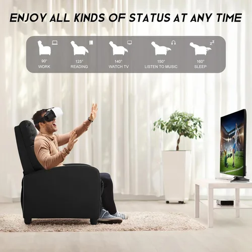 Vista 5 de Silla de masaje eléctrica, sillón reclinable para sala de estar, sillón reclinable de masaje, silla de masaje de cuero ajustable con control remoto