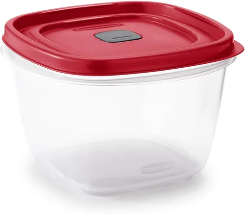 Vista 2 de Rubbermaid Contenedor de almacenamiento de alimentos de 7 tazas, 3 unidades, transparente