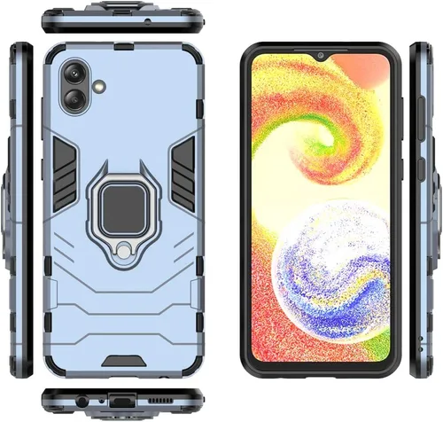 Vista 42 de Funda para Samsung Galaxy A04 4G, carcasa con soporte para Samsung SM-A045F/DS Galaxy A04 4G / SM-A045M/DS SM-A045F SM-A045M, color negro
