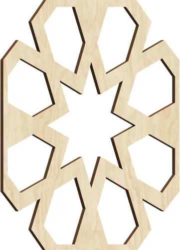 Vista 24 de Jackson Decorative Fretwork Wood Wall Panels, Large, 23 3/8" W x 23 3/8" H x 1/4" T, Cherry