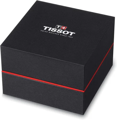 Vista 9 de Tissot T0854071105100 T Classic Powermatic Reloj de plata automático suizo con pantalla analógica para hombre, PlataNegro, Reloj automático