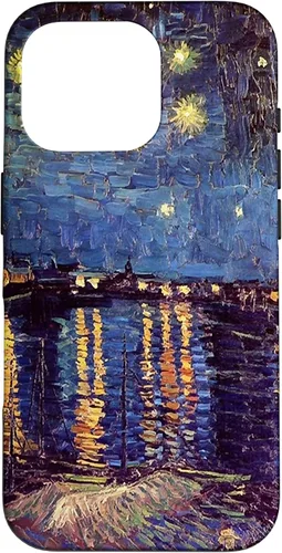 Vista 15 de Starry Night Over The Rhone, Vincent Van Gogh. Funda para iPhone 17