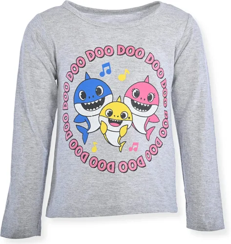 Vista 2 de Nickelodeon Baby Shark - Camisa de manga larga para niñas (3 unidades)