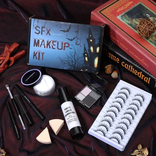 Vista 2 de Kit de maquillaje SFX de pintura corporal gótica de Halloween