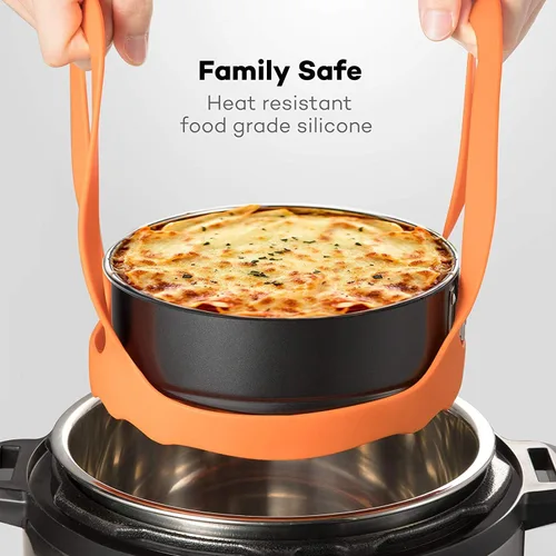 Vista 2 de SiCheer Eslinga de silicona para olla a presión, compatible con olla instantánea de 3 cuartos de galón, compatible con otras marcas de cocinas