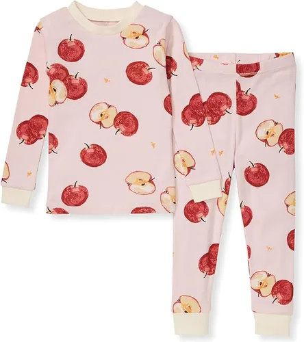 Vista 31 de Burt's Bees Baby Pijama de algodón orgánico para niñas, conjunto de pijama 100% algodón para niños pequeños y niños, tela suave y elástica Trébol