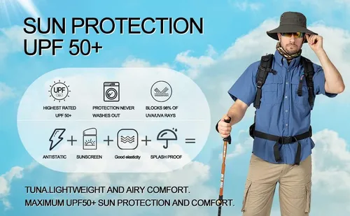 Vista 5 de Camisas de manga corta para hombre, protección solar UV UPF 50+, sólidas, antiestáticas, impermeables, transpirables, de secado rápido, SPF