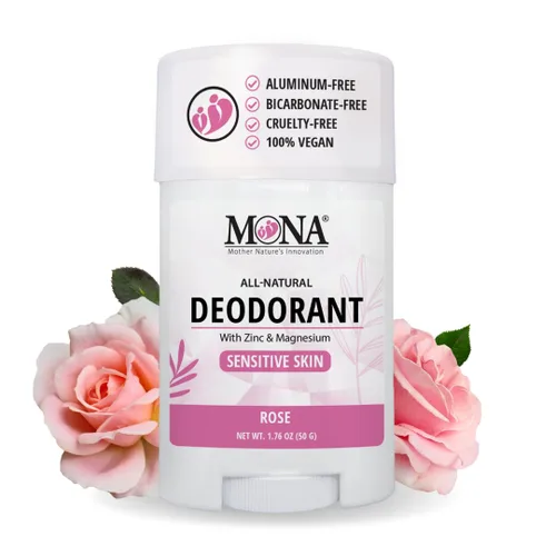 Vista 9 de MONA BRANDS - Desodorante natural para mujeres y hombres, para pieles sensibles, sin aluminio ni bicarbonato de sodio