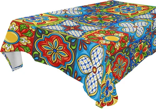 Vista 11 de YETTASBIN Mantel cuadrado creativo negro matemático, impermeable, resistente a las manchas, a las arrugas, lavable, de poliéster, para picnic, cena