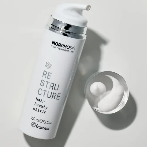 Vista 2 de FRAMESI Morphosis Restructure Hair Beauty Elixir de 5.1 onzas líquidas, mascarilla sin peso de 5 minutos, acondicionador reparador, ingredientes