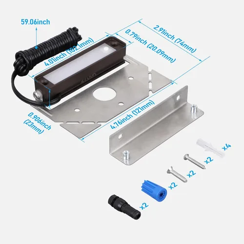 Vista 6 de LEONLITE Paquete de 8 luces LED de bajo voltaje de 4 pulgadas, luces LED de pared de retención, luces LED de paisaje, 12 V AC/DC, luz de Blanco suave