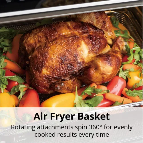 Vista 6 de Aria Air Fryers Ariawave - Horno freidora de aire de 36 cuartos de galón, color blanco, extra grande
