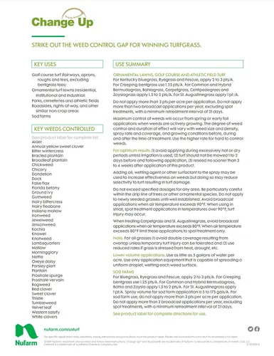 Vista 4 de Nufarm Change Up, herbicida selectivo prémium para proporcionar un potente control de malezas, 32 onzas