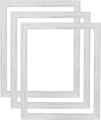 Vista 18 de Millbrook Collection - Portarretratos de madera country chic, paquete de 3, 8 x 10 pulgadas, color rojo Alabama, estrecho, molduras de madera maciza