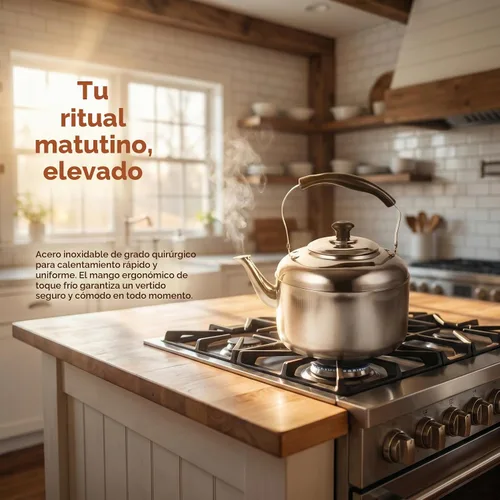 Vista 3 de DOITOOL Hervidor de té de acero inoxidable 6L, estufa de grado alimenticio, hervidor de té silbante, estufa clásica, tetera portátil para campamento