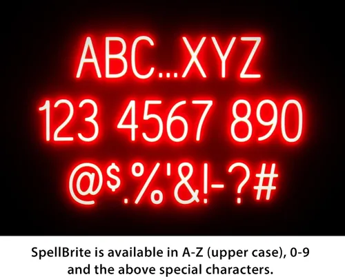Vista 9 de SpellBrite Período LED Señales de bricolaje intercambiables con personajes LED azules Componentes adicionales necesarios para iluminar 6.3