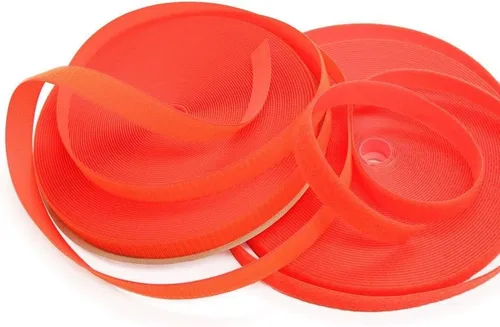 Vista 4 de Rollos de cinta de fijación con gancho y bucle para coser de 5/8 pulgadas de ancho, color verde césped Astro (neón)