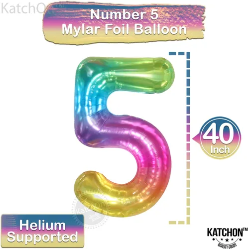 Vista 4 de Globos gigantes de arcoíris con el número 50 de 40 pulgadas, globos del número 50 para decoraciones de cumpleaños de 50 para niñas, globos