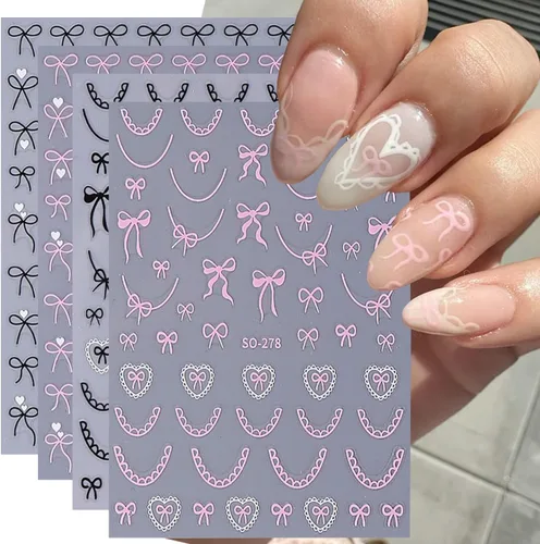 Vista 16 de 5 hojas de calcomanías de arte de uñas de mariposa, 3D coloridas mariposas, suministros de arte de uñas, mariposas, flores, calcomanías Con