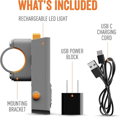 Vista 8 de Yukon Glory Luz LED brillante con mango de parrilla, recargable, resistente al agua y al calor, se adapta a la mayoría de parrillas al aire libre