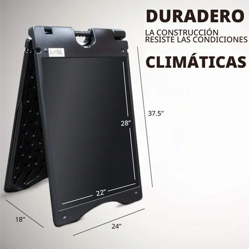 Vista 4 de Jumbl Letrero con marco A de 22 x 28 pulgadas, superficie de visualización grande para exteriores, con protector de letrero de PVC resistente a