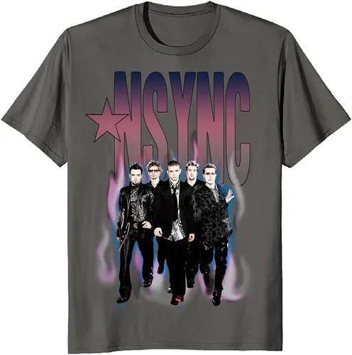 Vista 2 de NSYNC 90's Boy Band Group Shot - Camiseta de manga corta para hombre y mujer