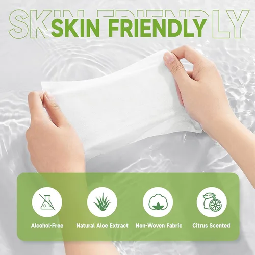 Vista 4 de CPAP - Toallitas para máscara con aroma a cítricos, paquete súper jumbo de 160 unidades, extra grandes y húmedas, sin pelusas, sin alcohol, seguras