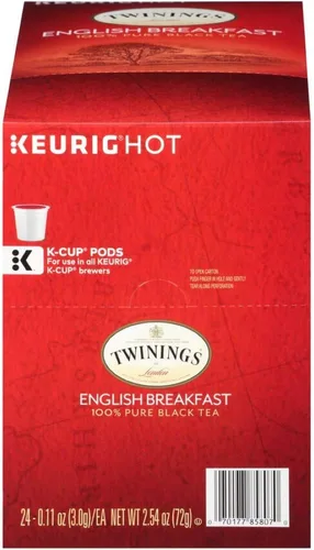 Vista 7 de Hamilton Beach Hervidor de té eléctrico de vidrio, caldera de agua y Twinings English Breakfast Tea K-Cup Pods Bundle