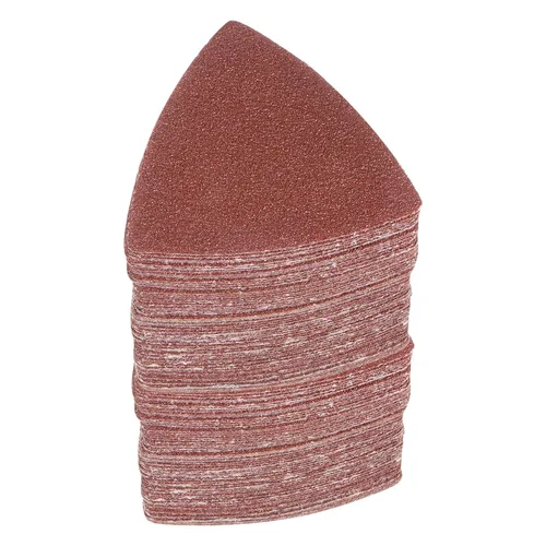 Vista 8 de HARFINGTON 60 piezas de papel de lija triangular de gancho y bucle, 40 granos, almohadillas de lijado de óxido de aluminio de 3-1/8 pulgadas, papel