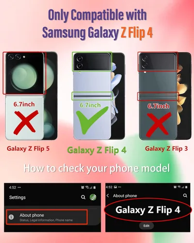 Vista 2 de Funermei para Samsung Galaxy Z Flip 4 Funda - Funda de Teléfono Bonita para Mujeres y Niñas con Mariposas Bonita Estética Femenina Diseño
