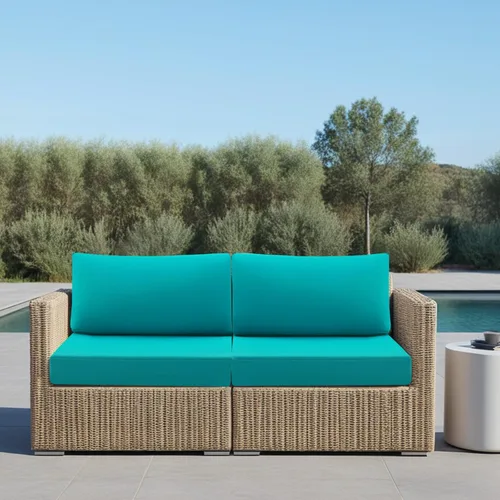 Vista 8 de idee-home - Cojines de exterior para muebles de patio, cojín de asiento para exteriores