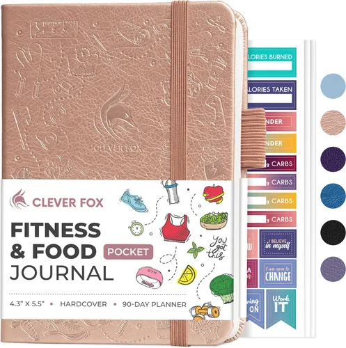 Vista 20 de Clever Fox Diario de fitness & Food – Planificador de nutrición y entrenamiento para mujeres y hombres – Libro de registro de ejercicio de dieta