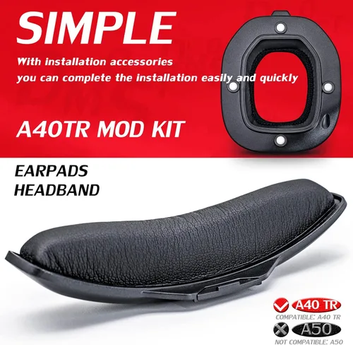 Vista 4 de Diadema con almohadillas compatibles con auriculares Astro A40 TR (cuero)