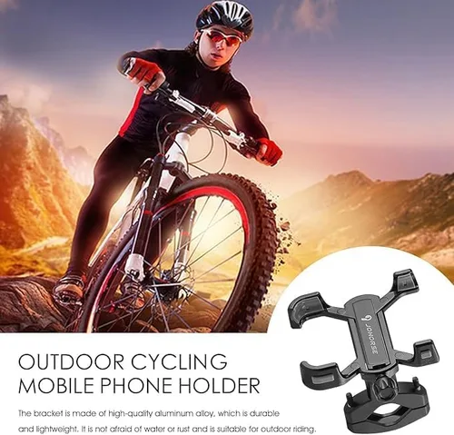 Vista 7 de Soporte ajustable para teléfono de bicicleta de 360°, soporte universal para teléfono de motocicleta con agarres de silicona antideslizantes, ajuste