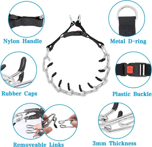 Vista 6 de Collar de entrenamiento para perros, collar de martingala para perros grandes, medianos y pequeños