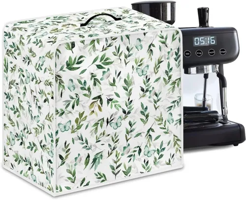 Vista 77 de Funda para cafetera, poliéster, azul, se adapta a la mayoría de máquinas de café estándar, protector resistente al polvo, huellas dactilares