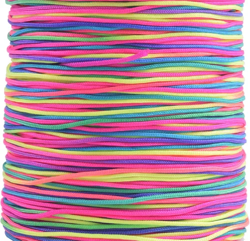 Vista 25 de KONMAY 1 rollo de cuerda de nailon de 150 yardas, trenzado de 0.016 in de nailon Shamballa Macramé/cordón de cuentas, cordón de nudo chino, cuerda
