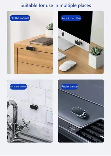 Vista 6 de Soporte magnético para teléfono de coche, 2 unidades, rotación de 360°, apto para teléfonos inteligentes generales
