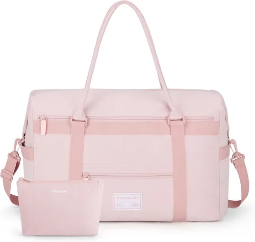 Vista 8 de BAGSMART Bolsa de viaje, rosa-2 piezas, Bolsa de viaje