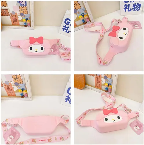 Vista 7 de Riñonera pequeña Kawaii para niños y adolescentes, Rojo