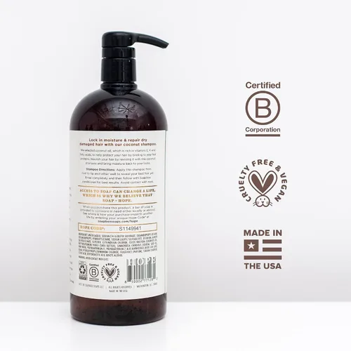 Vista 8 de Soapbox Champú de coco y karité, deja el cabello suave, brillante e hidratado - Ingredientes limpios libres de productos químicos agresivos, Aceite