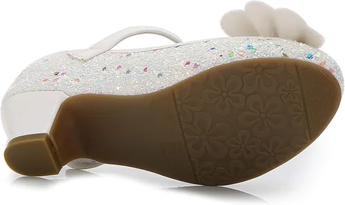 Vista 7 de Cadidi Dinos Zapatos de vestir para niñas, zapatos de fiesta de boda, zapatos de tacón Mary Jane Princesa (bebéniño pequeñoniño grande)