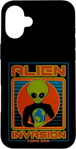 Vista 61 de Funda para iPhone 13 Pro Max Alien Invasion 1984 Tech Noir Distopía
