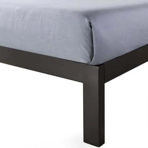 Vista 5 de Mellow JustMallet - Base de cama individual de acero resistente de 14 pulgadas con base de colchón de listones de madera (no necesita somier)