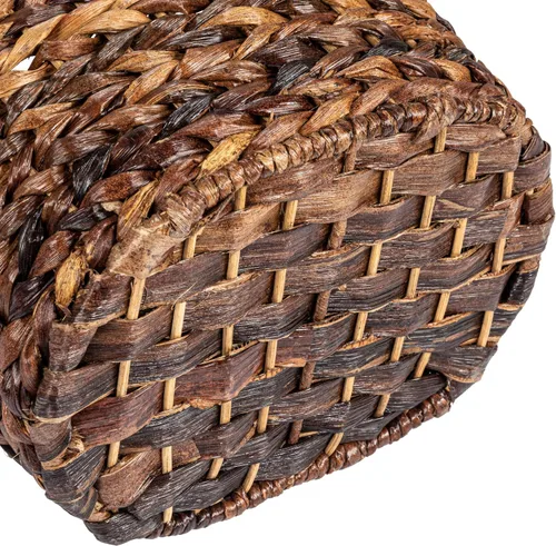 Vista 6 de Creative Co-Op Bankuan - Cesta de papel higiénico con mango de madera, color marrón
