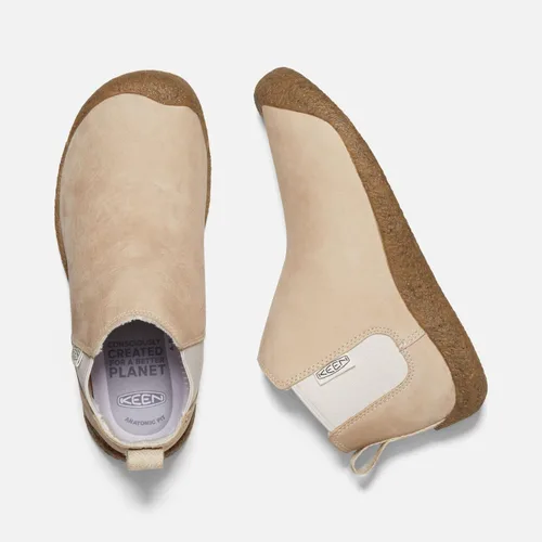 Vista 7 de KEEN Botines Mosey Chelsea de cuero para mujer, SafariAbedul