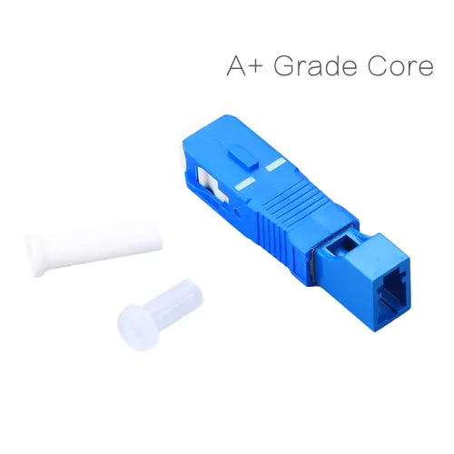 Vista 2 de FTTH Herramienta de equipo óptico LC hembra a SC macho brida híbrida monomodo 9/125 SM conector adaptador de fibra óptica para comunicación digital