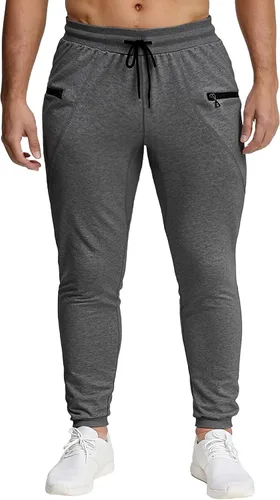 Vista 5 de MAIKANONG Pantalones deportivos ajustados para hombre, pantalones de entrenamiento para gimnasio, correr, atletismo, casual