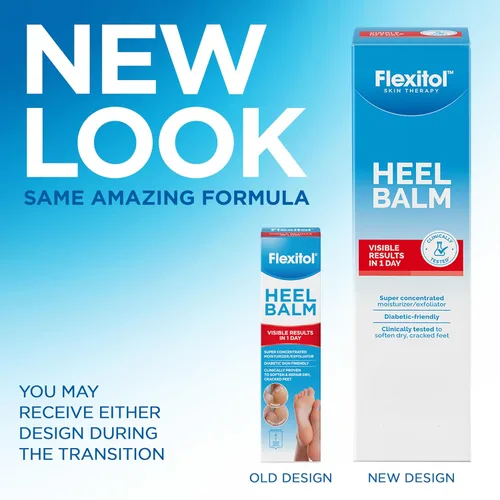 Vista 2 de Flexitol Bálsamo para el talón, rica crema hidratante y exfoliante para pies, versión original, 4 onzas