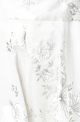 Vista 8 de Janasya Lehenga Choli de poli seda blanca con Dupatta para mujer, Blanco